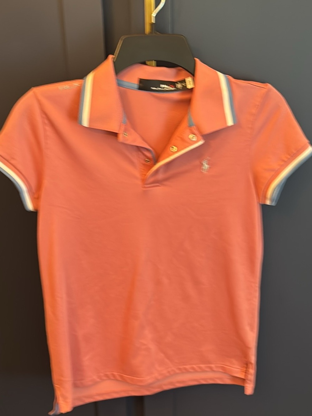 Classic kids Polo Shirt in Coral with Contrast Trim